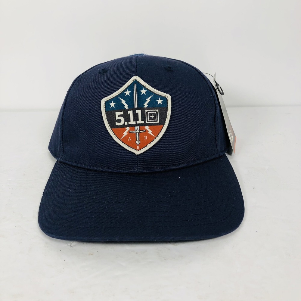 5.11 Tactical Patriot Shield Patch Cap Navy Blue Strap Back New With Tags